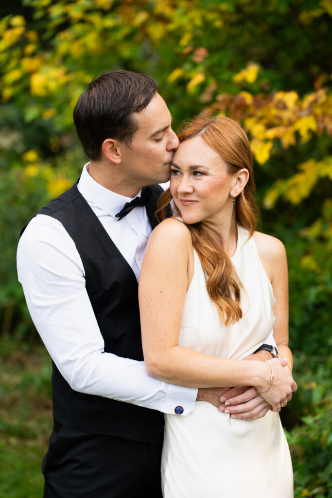 couple foliage elopement in maine back yard intimate wedding 
how to elope in 4-8 weeks in Maine 